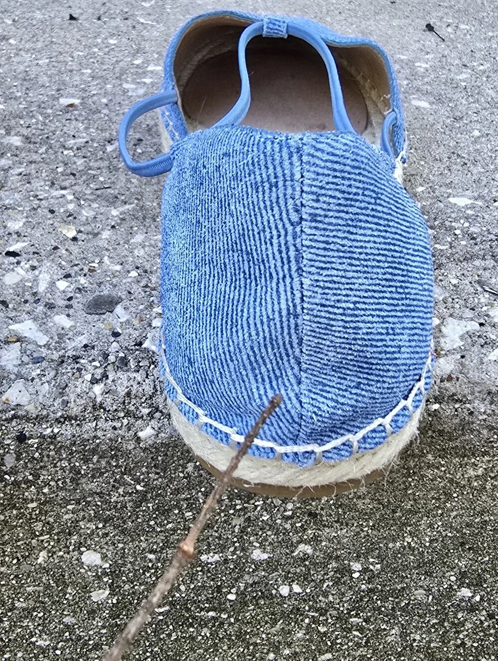 Eileen Fisher Lee Espadrille Flats Sz 7.5 Leather Denim-Printed Costal Vacation
